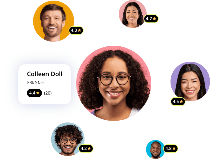 Expert Tutors with Ratings