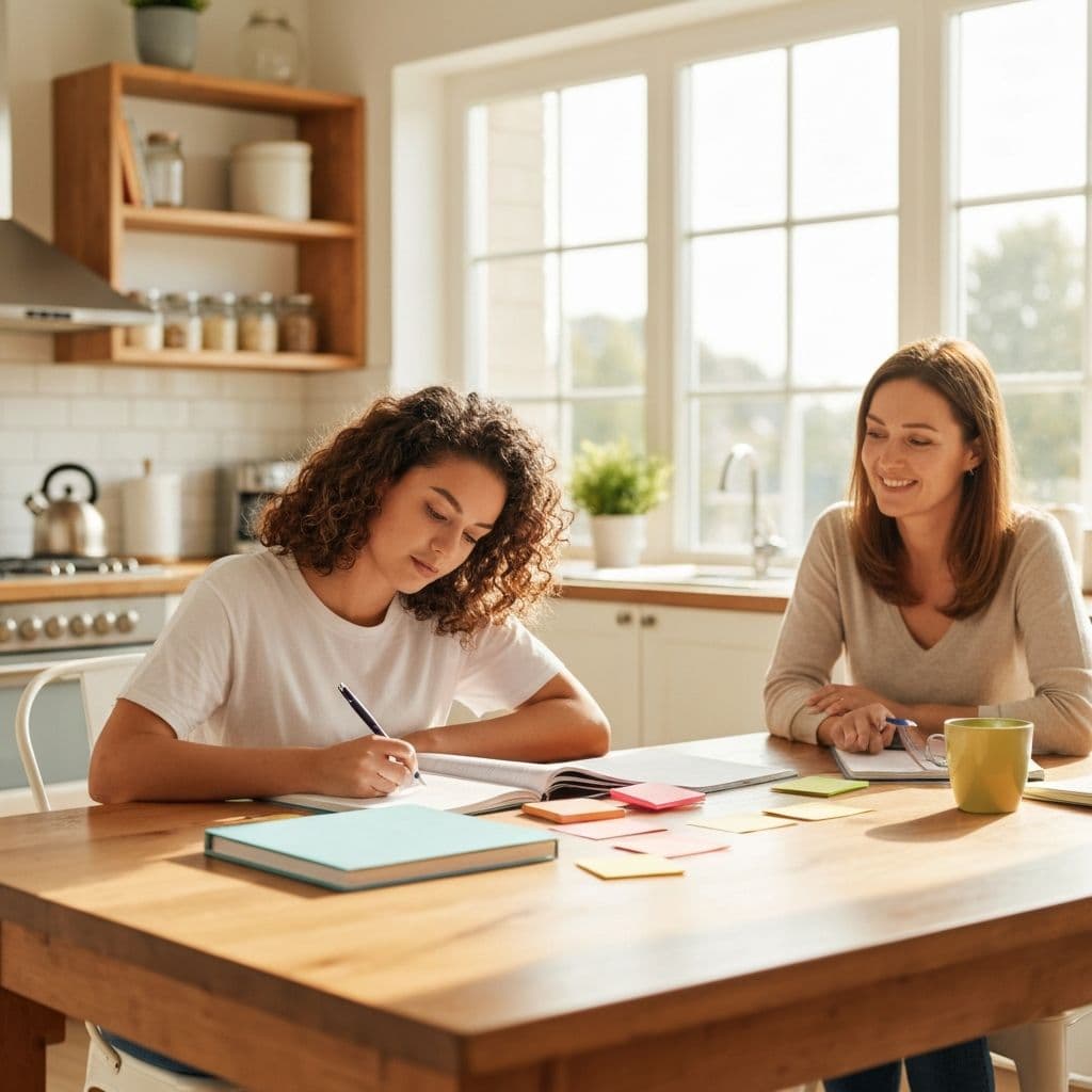 Exam anxiety help UK - student receiving supportive tutoring for exam confidence