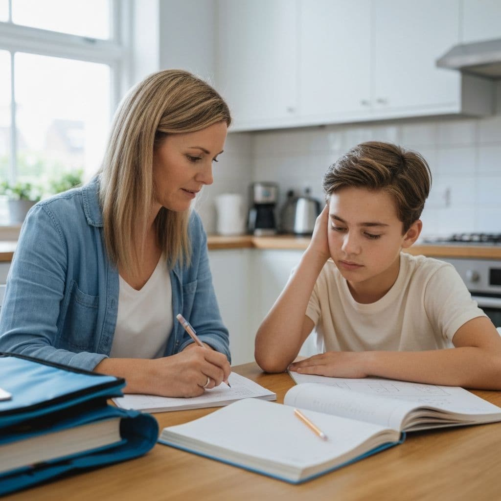 Signs your child needs a tutor UK - parent helping their child with homework at home