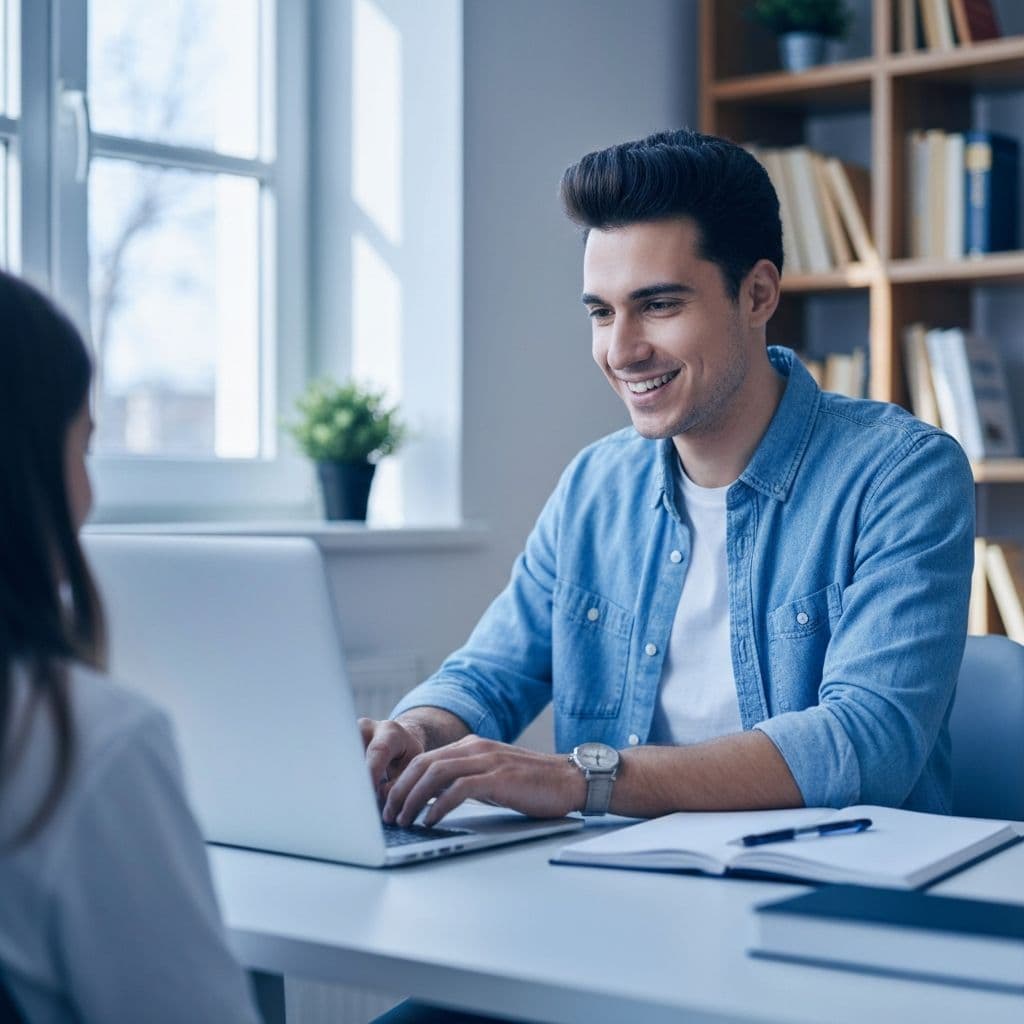 Register as a tutor UK - tutor working from home teaching students online on Tutes4U platform