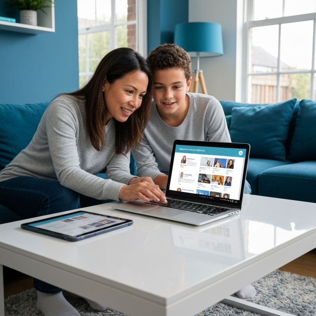 Parent and student finding their first tutor in the UK