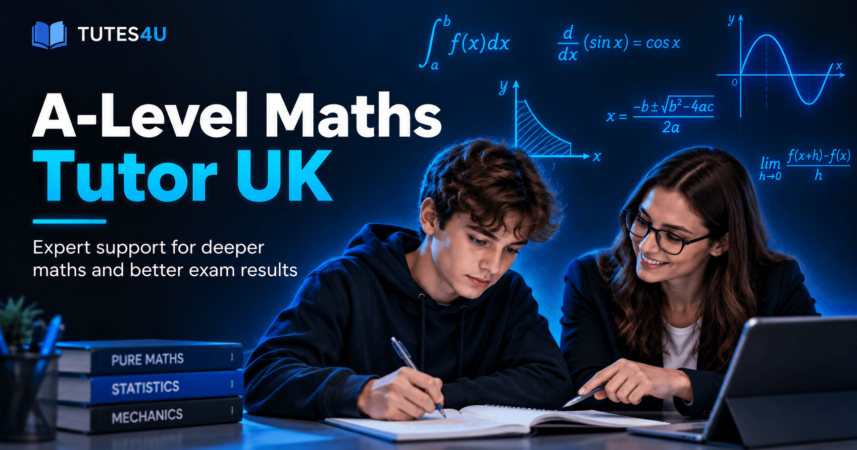 A-Level Maths tutor UK online one to one support
