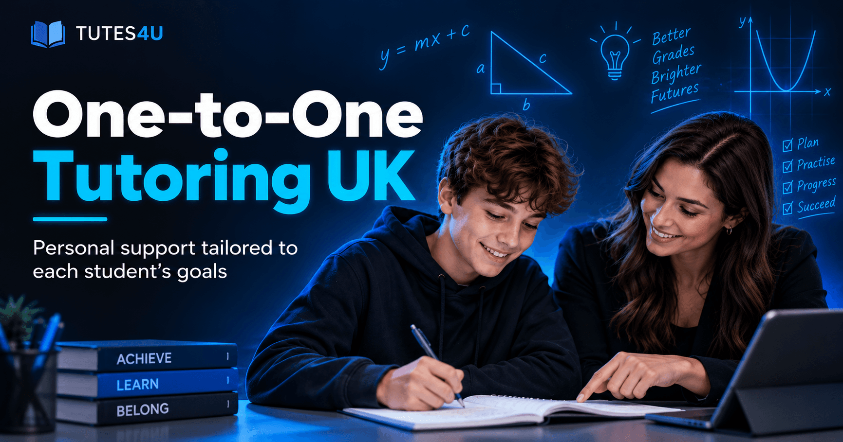One to one tutoring UK online student lesson